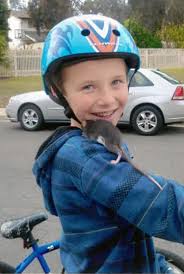 Aidan with Pet Rat