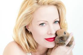 Alison Eastwood with rabbit