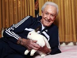 Bob Barker with Rabbit