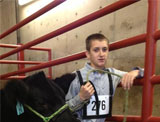 Wyatt Blaylock with steer