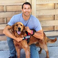 Brandon McMillan with Dog