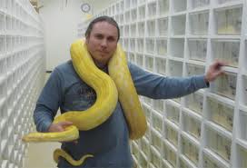 Brian Barczyk with snake
