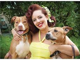 Deirdre Franklin with Pit Bulls