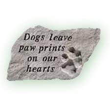 Dog grave marker