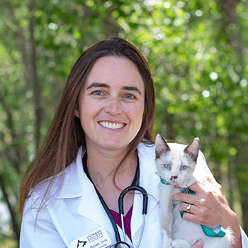 Dr. Jennifer Bolser with Cat