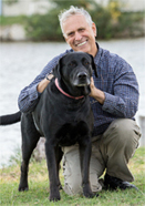 Dr. Ron Hines with dog