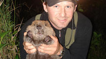 Frank Rosell with Beaver
