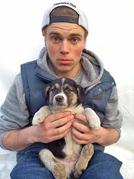 Gus Kenworthy With Puppy