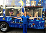 Dr. Halligan With Blue Bus