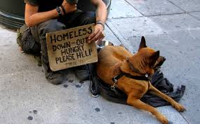 Homeless Person With Pet