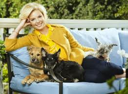Katherine Heigl with her dogs