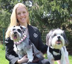 Kristen Hedderich with Dogs in Wedding Attire