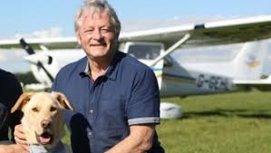 Mark Vette and Dog with Plane