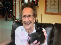 Senior Citizen with Kitten