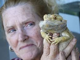 Sherrie Dolezal with Bearded Dragon