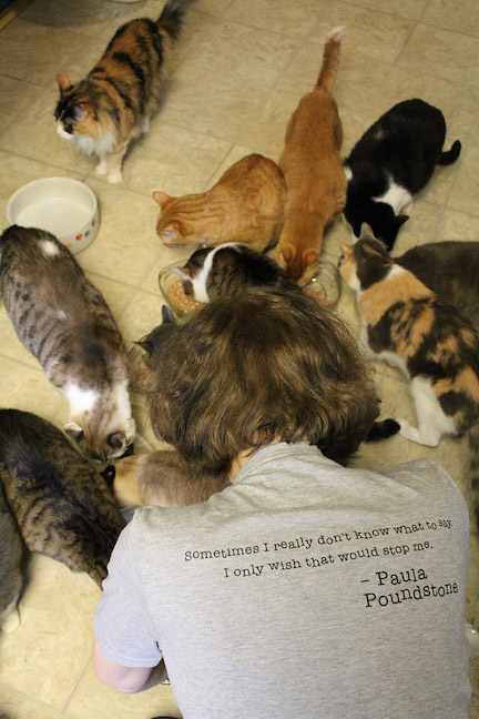 Paula Poundstone with Many Cats
