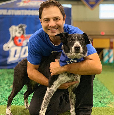 Chris Perondi with Dog