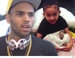 Chris Brown, daughter and Monkey