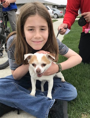 Gideon Kidd with Chihuahua