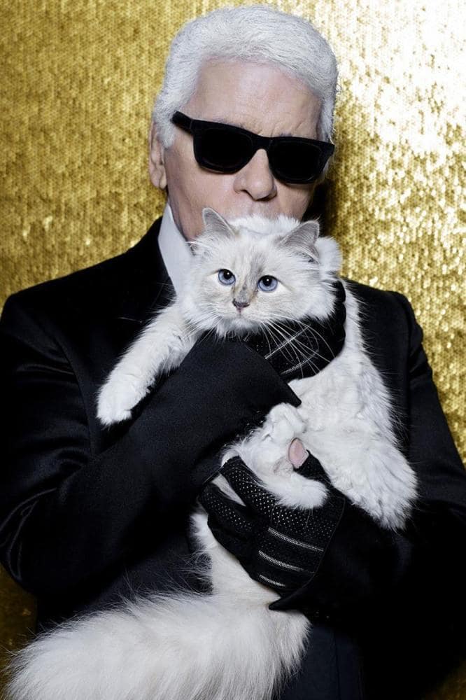 Karl Lagerfeld with Choupette