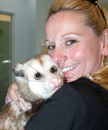 Lea Murray and her Opossums