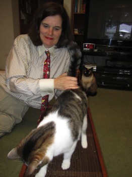 Paula Poundstone with Cats