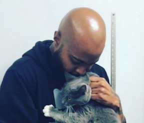 Sterling Davis with Cat