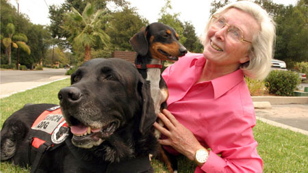 Wilma Melville with Search Dogs