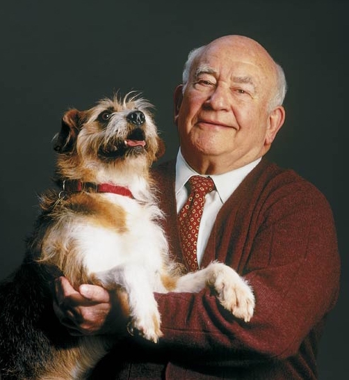 Ed Asner with Dog