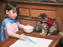 Painting with Cat